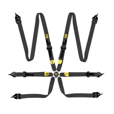 OMP Safety Harness First 2In Black (Fia 8853-2016) Pull Up - Steel Adj thumbnail 1