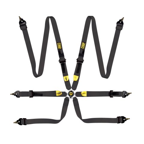 OMP Safety Harness First 2In Black (Fia 8853-2016) Pull Up - Steel Adj thumbnail 2