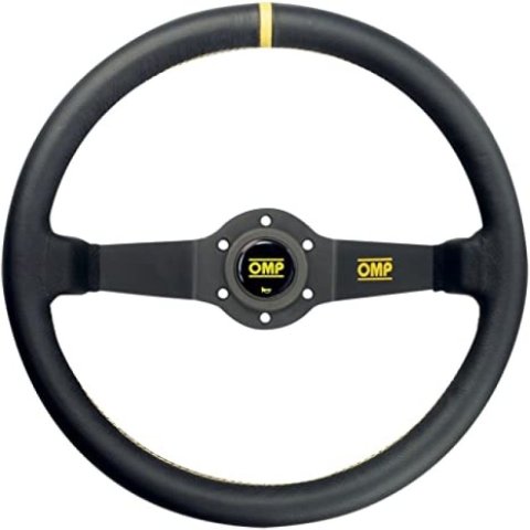OMP Rally Dished Steering Wheel 350mm - Large Leather (Black) thumbnail 3