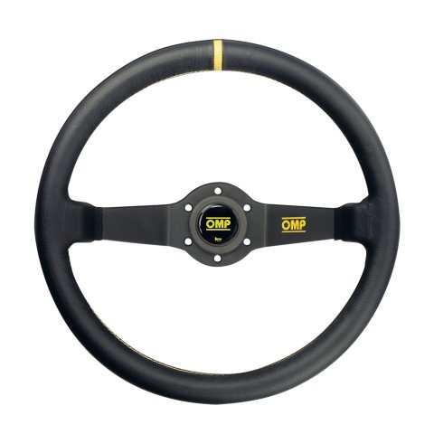 OMP Rally Dished Steering Wheel 350mm - Large Leather (Black) thumbnail 4
