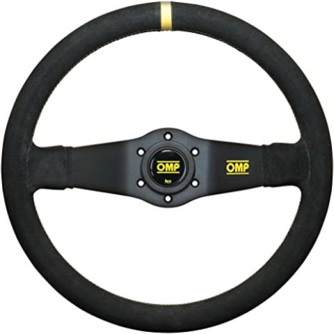 OMP Rally Dished Steering Wheel 350mm - Small Suede (Black) thumbnail 2