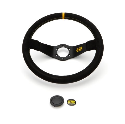 OMP Rally Dished Steering Wheel 350mm - Small Suede (Black) thumbnail 3