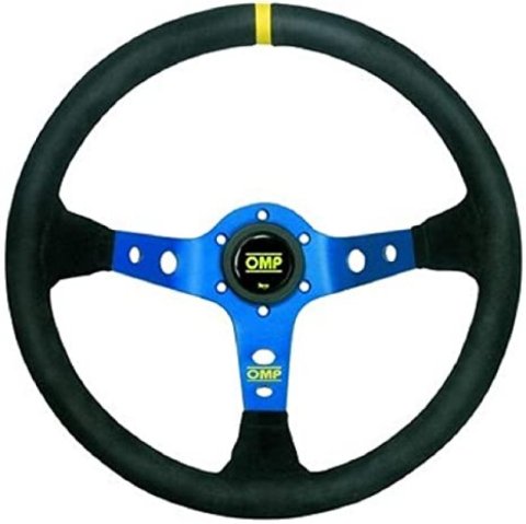 OMP Corsica Dished Steering Wheel Suede 3 Blue Anod thumbnail 2