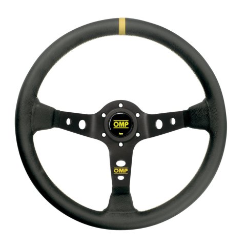 OMP Corsica Steering Wheel In Leather - Black thumbnail 1