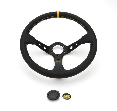 OMP Corsica Steering Wheel In Leather - Black thumbnail 4