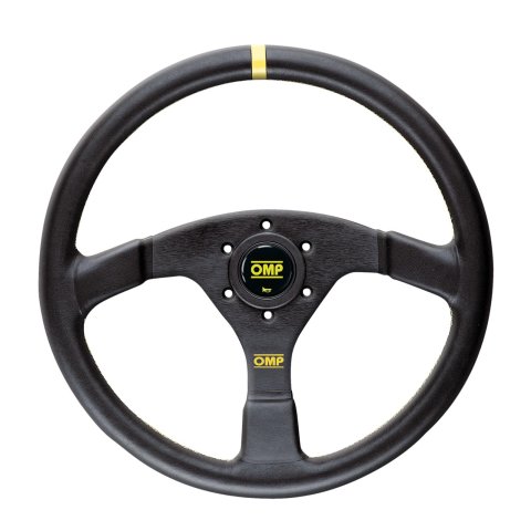 OMP Velocita Flat Steering Wheel 350mm - - Large Leather (Black) thumbnail 1