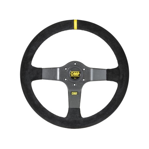 OMP Rally Steering Wheel Suede Leather (Black) thumbnail 1
