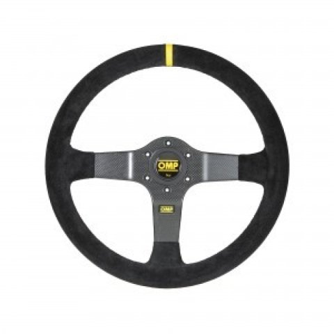 OMP Rally Steering Wheel Suede Leather (Black) thumbnail 3