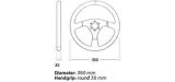 OMP Recce Series Steering Wheel 350 mm - Black/White thumbnail 2