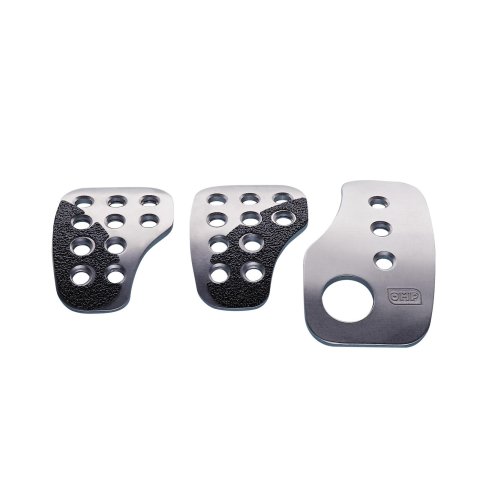 OMP Racing Pedals - Silver (Set of 3) thumbnail 1
