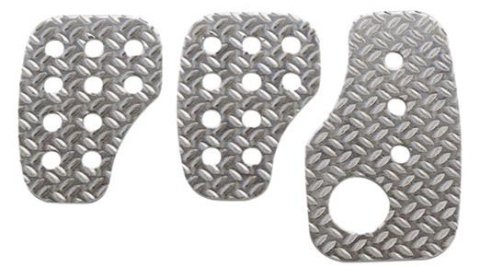 OMP Knurled Sand-Blasted Aluminum Pedals (Set of 3)