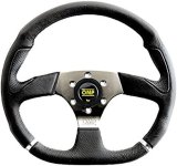 OMP Cromo Steering Wheel w/ 3 Steel Spokes Supplied thumbnail 3