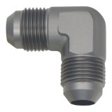 DeatschWerks 8AN Male Flare To 8AN Male Flare 90-Degree Coupler Fitting thumbnail 1