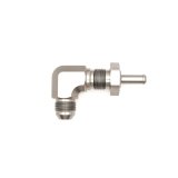 DeatschWerks 8AN Male Flare To 5/16in. Male Barb Bulkhead Adapter 90-Degree (Incl. Nut) thumbnail 4