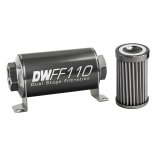 DeatschWerks Stainless Steel 8AN 40 Micron Universal Inline Fuel Filter Housing Kit (110mm) thumbnail 1