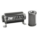 DeatschWerks Stainless Steel 8AN 40 Micron Universal Inline Fuel Filter Housing Kit (110mm) thumbnail 2