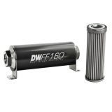 DeatschWerks Stainless Steel 8AN 40 Micron Universal Inline Fuel Filter Housing Kit (160mm) thumbnail 2