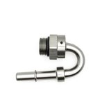 DeatschWerks 8AN ORB Male to 3/8IN Male EFI Quick Connect Adapter 180 Deg. thumbnail 1