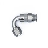 DeatschWerks 6AN Female Flare Swivel 120-degree Hose End - PTFE thumbnail 1