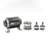 DeatschWerks Stainless Steel 5/16in 5 Micron Universal Inline Fuel Filter Housing Kit (70mm) thumbnail 2