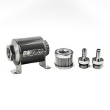 DeatschWerks Stainless Steel 3/8in 10 Micron Universal Inline Fuel Filter Housing Kit (70mm) thumbnail 2