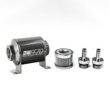 DeatschWerks Stainless Steel 3/8in 10 Micron Universal Inline Fuel Filter Housing Kit (70mm) thumbnail 4