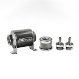 DeatschWerks Stainless Steel 5/16in 10 Micron Universal Inline Fuel Filter Housing Kit (70mm) thumbnail 2