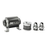 DeatschWerks Stainless Steel 10AN 40 Micron Universal Inline Fuel Filter Housing Kit (70mm) thumbnail 2