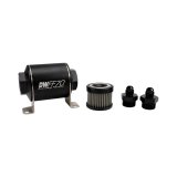 DeatschWerks Stainless Steel 6AN 40 Micron Universal Inline Fuel Filter Housing Kit (70mm) thumbnail 2