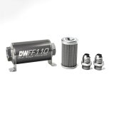 DeatschWerks Stainless Steel 10AN 100 Micron Universal Inline Fuel Filter Housing Kit (110mm) thumbnail 2