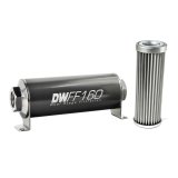 DeatschWerks Stainless Steel 5 Micron Universal Inline Fuel Filter Housing Kit (160mm) thumbnail 1