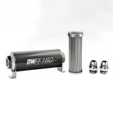 DeatschWerks Stainless Steel 10AN 5 Micron Universal Inline Fuel Filter Housing Kit (160mm) thumbnail 1
