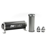 DeatschWerks Stainless Steel 8AN 5 Micron Universal Inline Fuel Filter Housing Kit (160mm) thumbnail 1