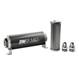 DeatschWerks Stainless Steel 8AN 10 Micron Universal Inline Fuel Filter Housing Kit (160mm) thumbnail 2