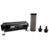 DeatschWerks Stainless Steel 5/16in 40 Micron Universal Inline Fuel Filter Housing Kit (160mm) thumbnail 2