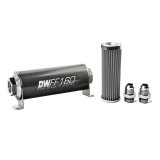 DeatschWerks Stainless Steel 10AN 100 Micron Universal Inline Fuel Filter Housing Kit (160mm) thumbnail 1