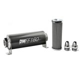 DeatschWerks Stainless Steel 8AN 100 Micron Universal Inline Fuel Filter Housing Kit (160mm) thumbnail 2