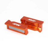 DeatschWerks 4in. Aluminum Soft Jaws w/ Magnet - Orange Anodized thumbnail 2
