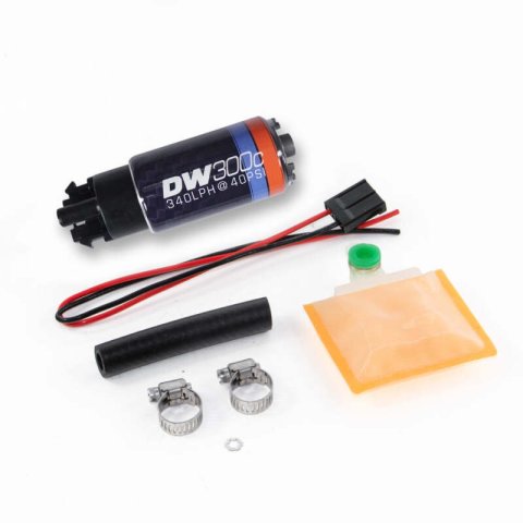 DeatschWerks 340lph DW300C Compact Fuel Pump w/ Universal Install Kit (w/ Mounting Clips) thumbnail 4