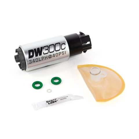 DeatschWerks 340lph DW300C Compact Fuel Pump w/ 08-14 WRX/ 08-15 STI Set Up Kit (w/ Mounting Clips) thumbnail 1