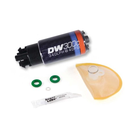 DeatschWerks 340lph DW300C Compact Fuel Pump w/ 08-14 WRX/ 08-15 STI Set Up Kit (w/ Mounting Clips) thumbnail 3