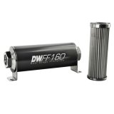 DeatschWerks Stainless Steel 10AN 10 Micron Universal Inline Fuel Filter Housing Kit (160mm) thumbnail 4