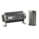 DeatschWerks Stainless Steel 10AN 10 Micron Universal Inline Fuel Filter Housing Kit (110mm) thumbnail 2