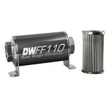 DeatschWerks Stainless Steel 10AN 10 Micron Universal Inline Fuel Filter Housing Kit (110mm) thumbnail 4