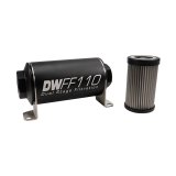 DeatschWerks Stainless Steel 10AN 100 Micron Universal Inline Fuel Filter Housing Kit (110mm) thumbnail 5