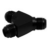 DeatschWerks 10AN Male Flare to 10AN Male Flare to 10AN Male Flare Y Fitting - Anodized Matte Black thumbnail 4