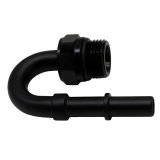 DeatschWerks 8AN ORB Male to 3/8in Male EFI Quick Connect Adapter 180-Degree - Anodized Matte Black thumbnail 1
