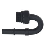 DeatschWerks 8AN ORB Male to 3/8in Male EFI Quick Connect Adapter 180-Degree - Anodized Matte Black thumbnail 2