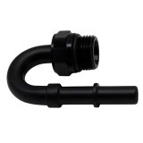DeatschWerks 8AN ORB Male to 3/8in Male EFI Quick Connect Adapter 180-Degree - Anodized Matte Black thumbnail 3