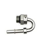 DeatschWerks 8AN ORB Male to 3/8in Male EFI Quick Connect Adapter 180-Degree - Anodized Matte Black thumbnail 6